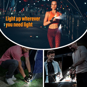 Guantes impermeables con linterna LED para hombres y mujeres