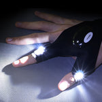 Guantes impermeables con linterna LED para hombres y mujeres